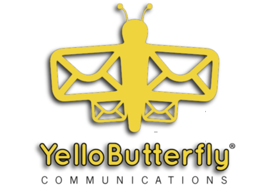 YelloButterfly Communications logo Yello Butterfly logo