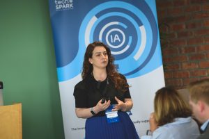 Jenny Bailey, Founder of Ferryx, pitching at Silicon Gorge investment showcase.  Credit to photographer Jon Craig