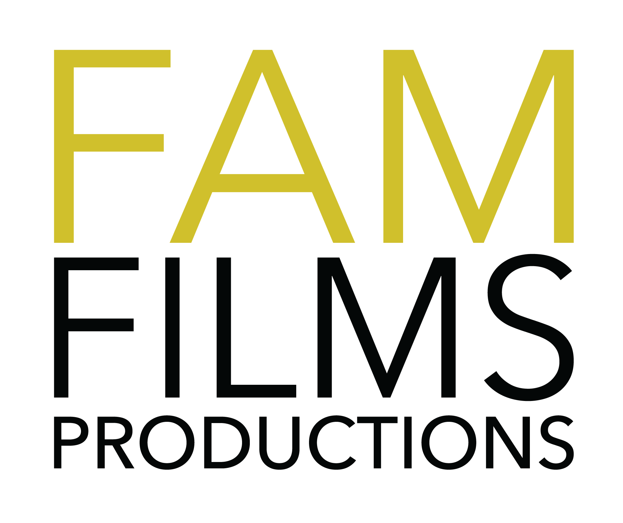 Fam Films Productions logo - green and black font on white