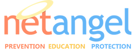 netangel - preventation education protection - logo in orange and blue