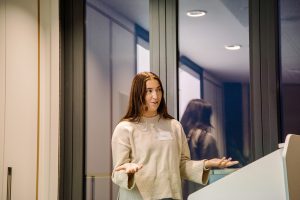 Kira Goode, CEO of CupSquared pitching at Enterprising Women 3.0 Showcase