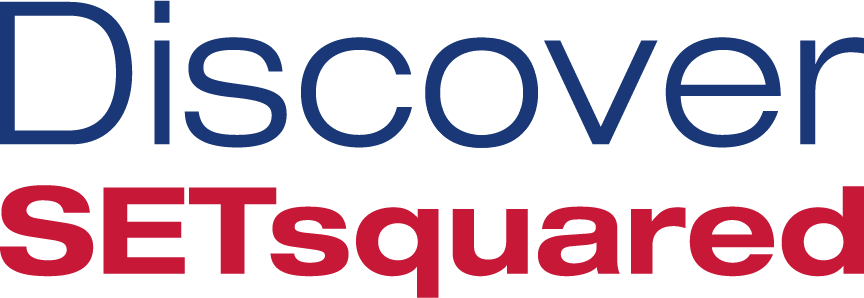 Discover SETsquared blue and red logo