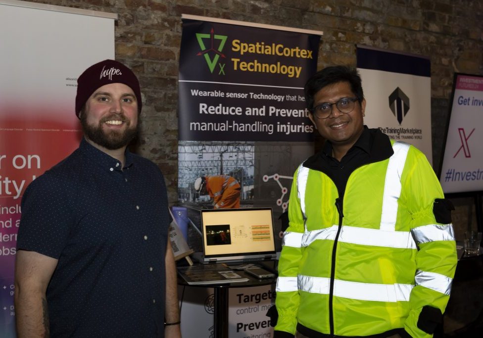 Kailash Manohara Selvan from SpatialCortex with Jack Jordan Connelly at SETsquared Investment Futures event