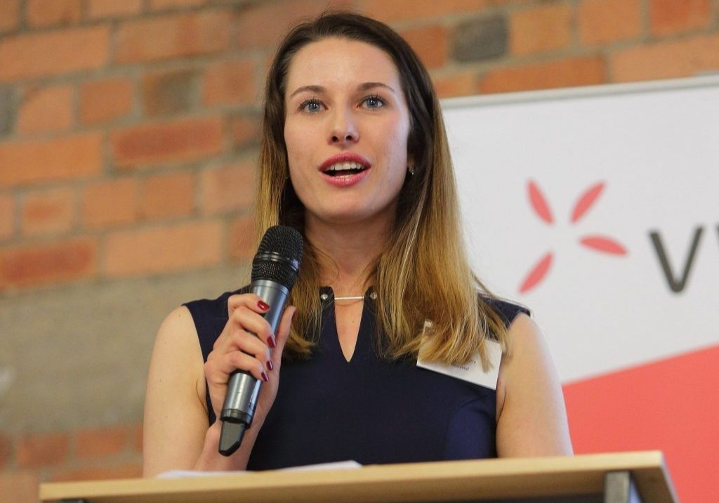 Monika Radclyffe speaking at SETsquared Tech-Xpo 2019