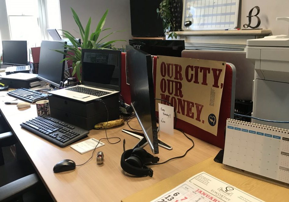 Bristol Pound office at SETsquared Bristol - Our city our money