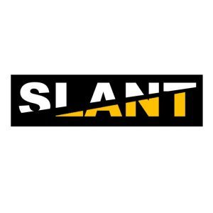 SLANT logo - black background with SLANT in white and yellow