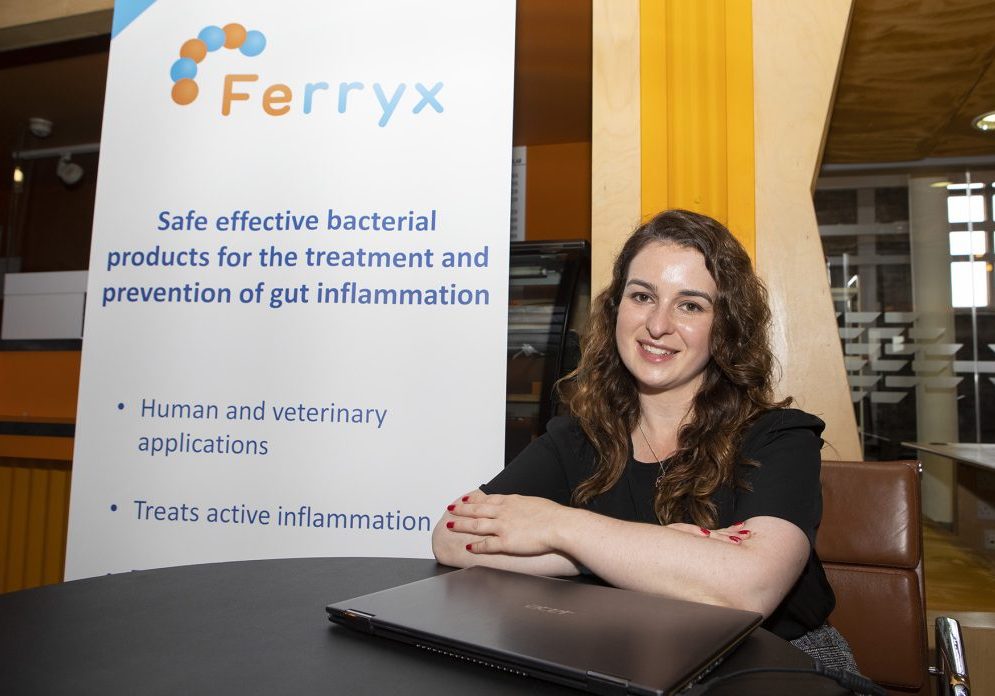 Set Square Tech Expo event at the Engine Shed Bristol. 30 June 2021 Jenny Bailey CEO of Ferryx exhibiting at SETsquared Tech-Xpo Showcase
