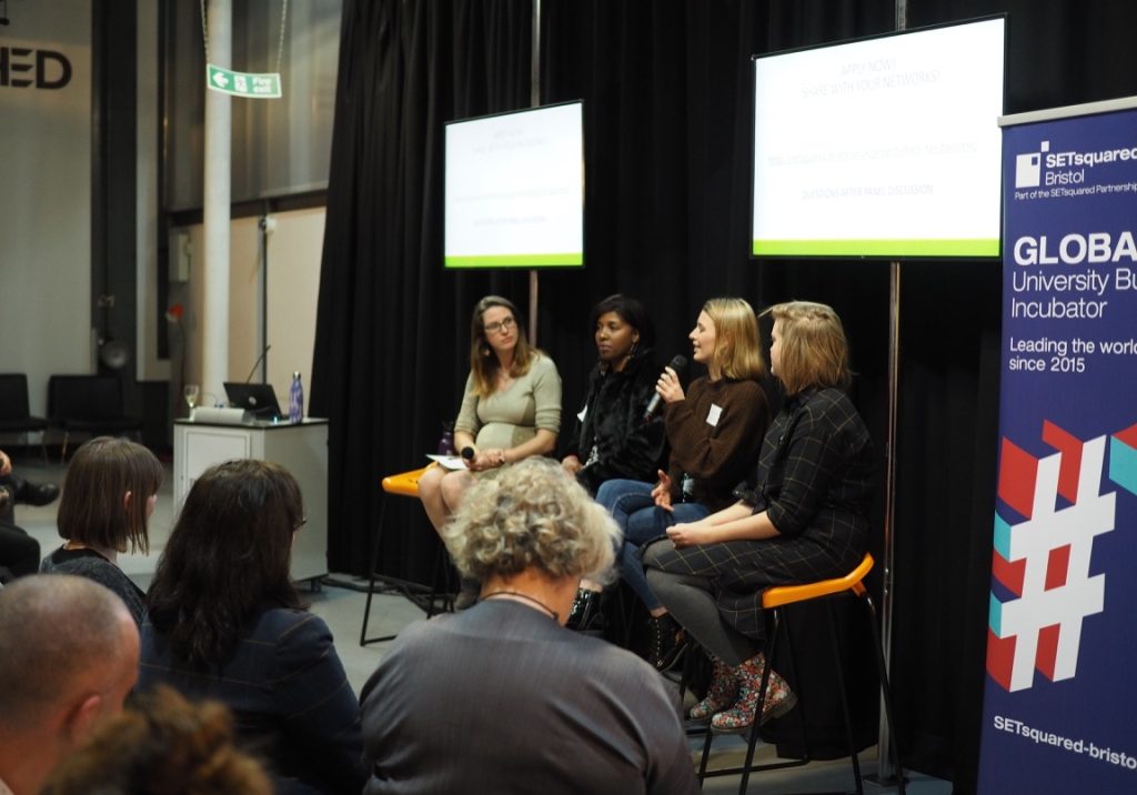 ssq88 Panel discussion at SETsquared Back Her Business event